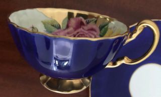 Vintage Aynsley Cobalt Blue Cup & Saucer Fine Bone Number 1044 China England 4