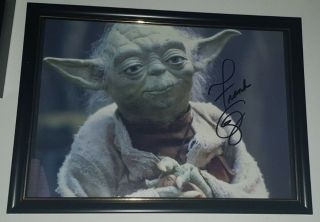 Yoda - Hand Signed By Frank Oz - With Framed Autographed Star Wars