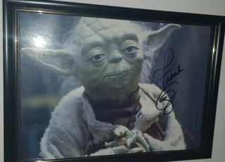 YODA - HAND SIGNED BY FRANK OZ - WITH FRAMED AUTOGRAPHED STAR WARS 5