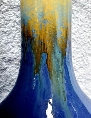 Faintly Marked Fulper Pottery 8 " Vase Blended Glaze