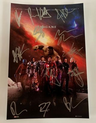 Avengers Endgame Cast Signed Autographed 8x12 Inch Photo Robert Downey Jr.