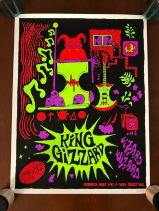 King Gizzard And The Lizard Wizard Tour Poster 8/30 Philadelphia 79/100