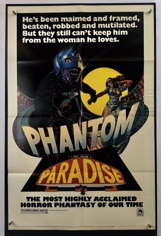 Phantom Of Paradise Movie Poster (fine) One Sheet 1974 Horror Fantasy 3466