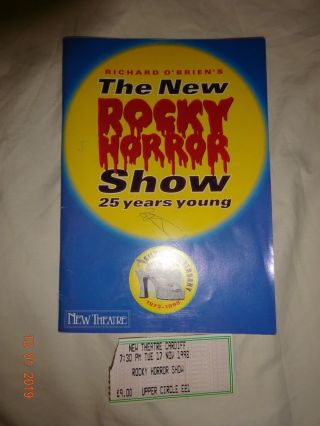 The Rocky Horror Show Programme - Signed By Jason Donovan & Nicolas Parsons 1998