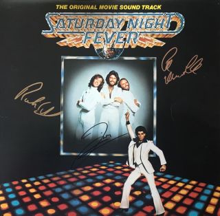 Saturday Night Fever Lp Signed 3 Bee Gees