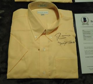 Rainn Wilson Signed Dress Shirt The Office Dwight Schrute Auto Beckett Beets