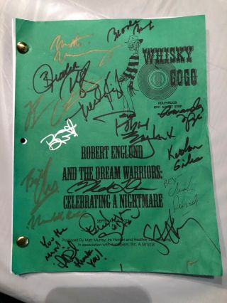 Nightmare On Elm Street 3 Script Signed By Cast