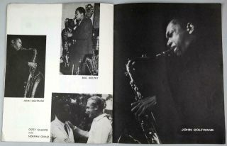 JOHN COLTRANE,  DIZZY GILLESPIE - rare vintage 1961 concert program 5