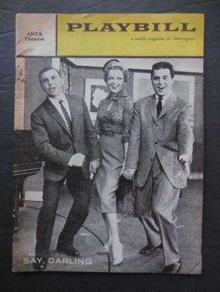 Say,  Darling Playbill Anta Theatre August 4 1958 - David Wayne - Vivian Blaine