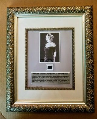 Marilyn Monroe Worn Swatch From A Personally Owned And Worn Black Dress