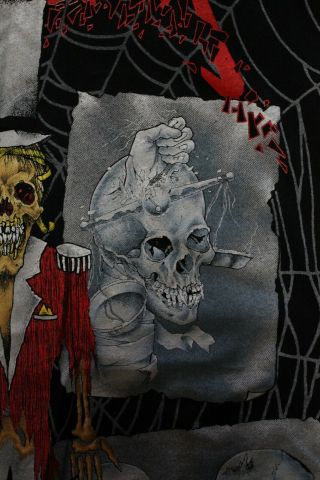 RARE Vintage Metallica Pushead t - shirt Damage Inc Crash Course skeleton XL 5