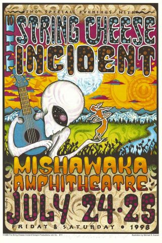 & Signed String Cheese Incident 1998 Everett Bellevue Poster 197/250
