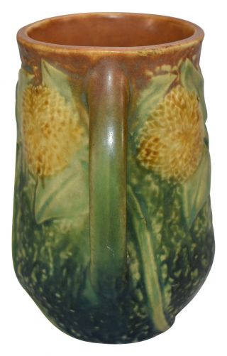 Vintage Roseville Pottery Sunflower Ceramic Vase (&) 2