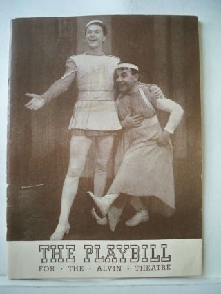 The Boys From Syracuse Playbill Eddie Albert / Marcy Wescott Nyc 1938