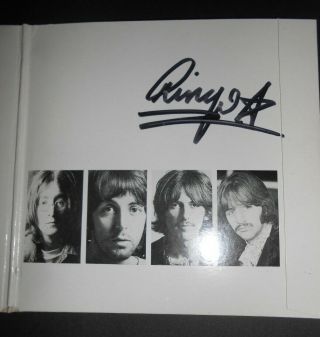 The Beatles 30th Anniversary White Album Cd Signed By Ringo Starr Uk Release