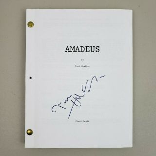 Amadeus Movie Script Signed By Tom Hulce Actor Autograph Mozart Screenplay