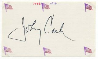 Johnny Cash COUNTRY MUSIC autograph,  signed card mounted 2