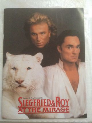 Siegfried And Roy Program Mirage Las Vegas Brochure Collectable Tiger Show