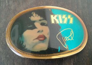 Kiss Paul Stanley 1978 Pacifica Belt Buckle Vintage Rare Frehley Simmons