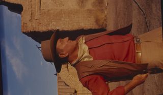 John Wayne Rare 35mm Film Slide On Set 1968 El Dorado In Profile