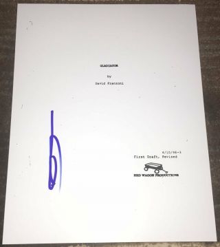 Joaquin Phoenix Signed Autograph Gladiator 131 Page Movie Script W/exact Proof