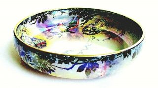 Fine Art Deco Grimwades Byzanta Lustre Chinese Lantern & Bird Bowl - England