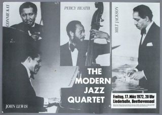 Modern Jazz Quartet - Mega Rare Vintage Stuttgart 1972 Concert Poster