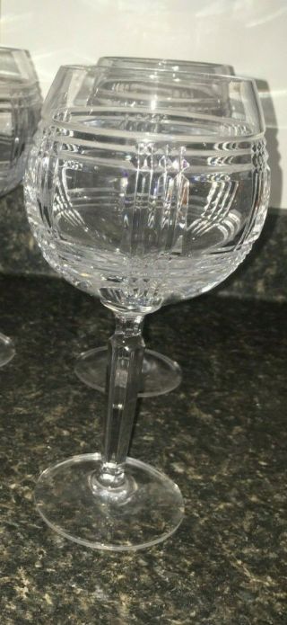 Ralph Lauren Glen Plaid Bird Bath Crystal Goblet Wine Glass 8 3/4 " Tall
