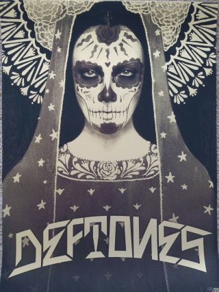 Dia De Los Deftones San Diego Petco 2018 Gold Poster Rare Numbered