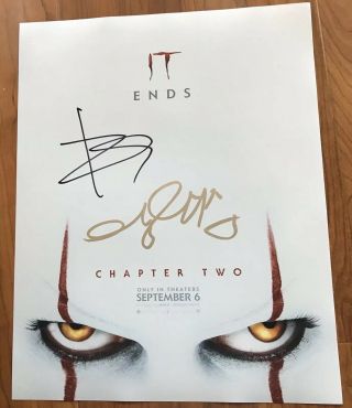 Bill Skarsgard And Director Andy Muschietti Signed It Chapter 2 11x14 Photo