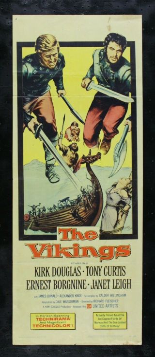 The Vikings ✯ Cinemasterpieces Movie Poster Insert 1958