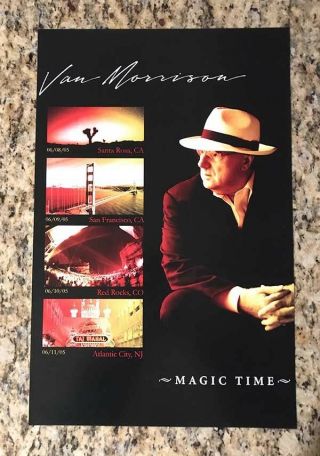 Van Morrison Magic Time Usa Tour 2005 Red Rocks Nj California Poster Mega Rare
