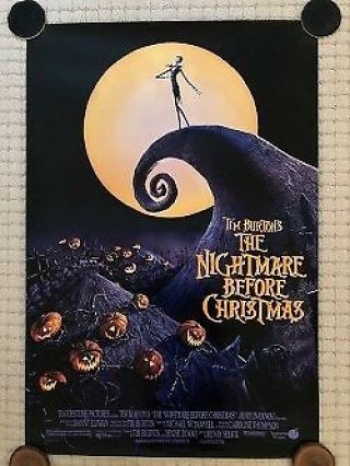 Disney 1993 Nightmare Before Christmas Ds Numbered Theatrical Poster