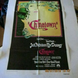 Chinatown (1974) One - Sheet Poster Jack Nicholson,  Faye Dunaway,  Roman Polanski