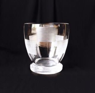 Walter Dorwin Teague Steuben Etched Glass Vase,  1930s Art Deco Antique Rare