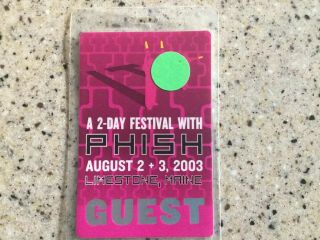 Phish “it” Festival Limestone,  Me August 2 - 3,  2003 Passes