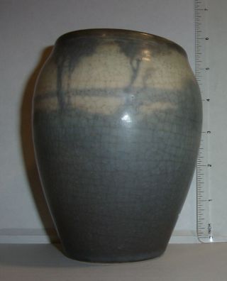 c.  1905 ROOKWOOD - POTTERY Scenic Vellum Arts - & - Crafts Vase LENORE ASBURY L.  A. 9