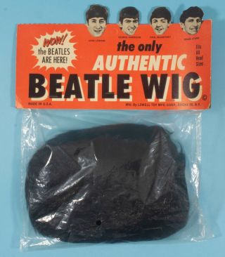 Beatle Wig 1964 Lowell Toy Mfg.  In The Beatles Vintage Package