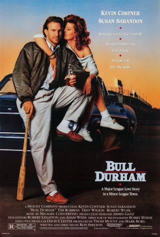 Bull Durham (1988) Movie Poster - Rolled