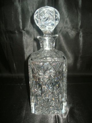 Antique Baccarat Crystal Vesseaux Decanter.  Circa Late 19th Century.  7 Lbs.