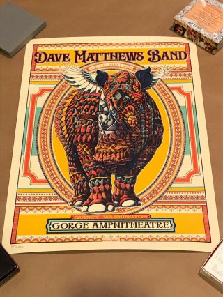 Dave Matthews Band Gorge Poster 2019 Weekend Rhino Bioworkz