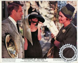 Audrey Hepburn,  Peppard,  Neal Color Still Breakfast At Tiffany’s (1961) Mini Lob