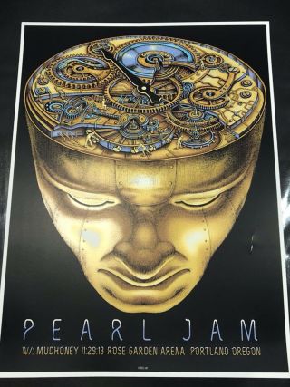Pearl Jam Concert Poster - 11.  29.  13 - Portland - Emek -