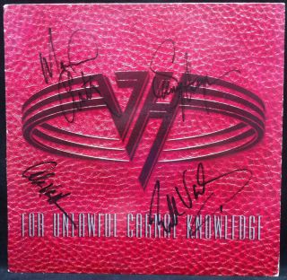 Van Halen For Unlawful Carnal Knowledge Autographed Signed Lp Cover Full Band