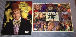 GENE WILDER,  Willy Wonka Kids x6 Cast signed 8x10 X2 Factory Photos PSA/DNA LOA 2