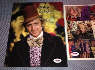 GENE WILDER,  Willy Wonka Kids x6 Cast signed 8x10 X2 Factory Photos PSA/DNA LOA 4