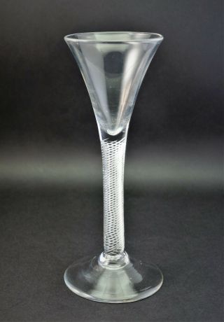 C1750,  Antique 18thc Georgian George Iii Wine Drinking Glass,  Msat,  Funnel Bowl