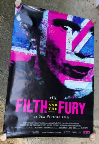 The Sex Pistols Rare Version “the Filth & The Fury” Punk Quad Movie Film Poster