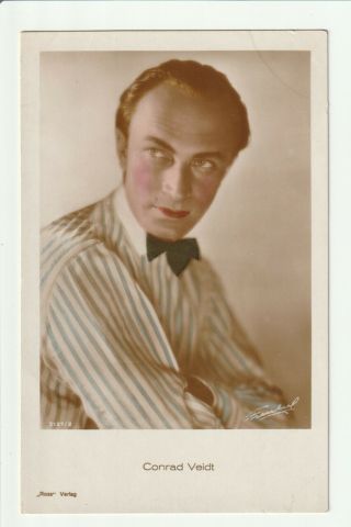 Conrad Veidt 1930s Tinted Ross Verlag Photo Postcard