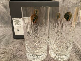 Set of 4 Waterford Crystal Lismore 12 oz Highball Tumbler Glasses 952562 5